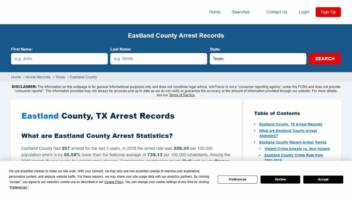 Eastland County, TX Arrests & Jail Records