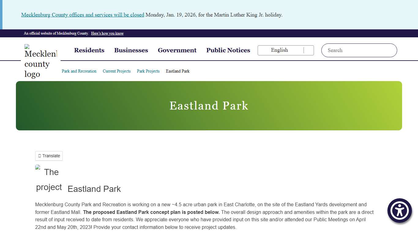 Eastland Park | Park and Recreation